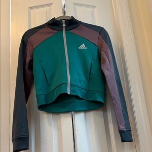 Adidas Teal and Maroon Track Jacket